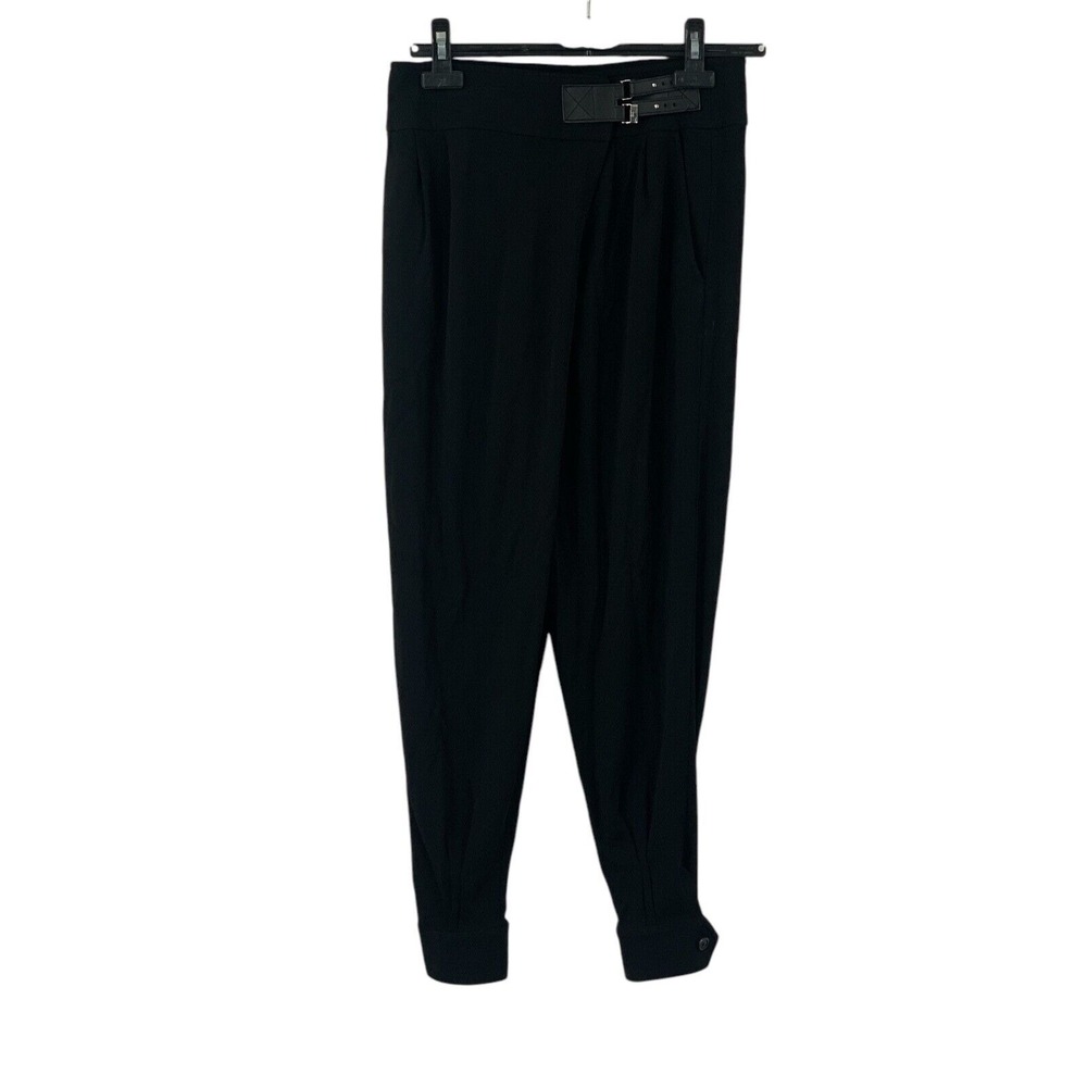 Ralph Lauren Black Label Women's Slinky Faux Wrap Pants Cuffed Ankle Size 4 READ